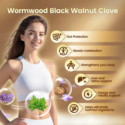 Wormwood Black Walnut Cloves 6600mg | 18-in-1